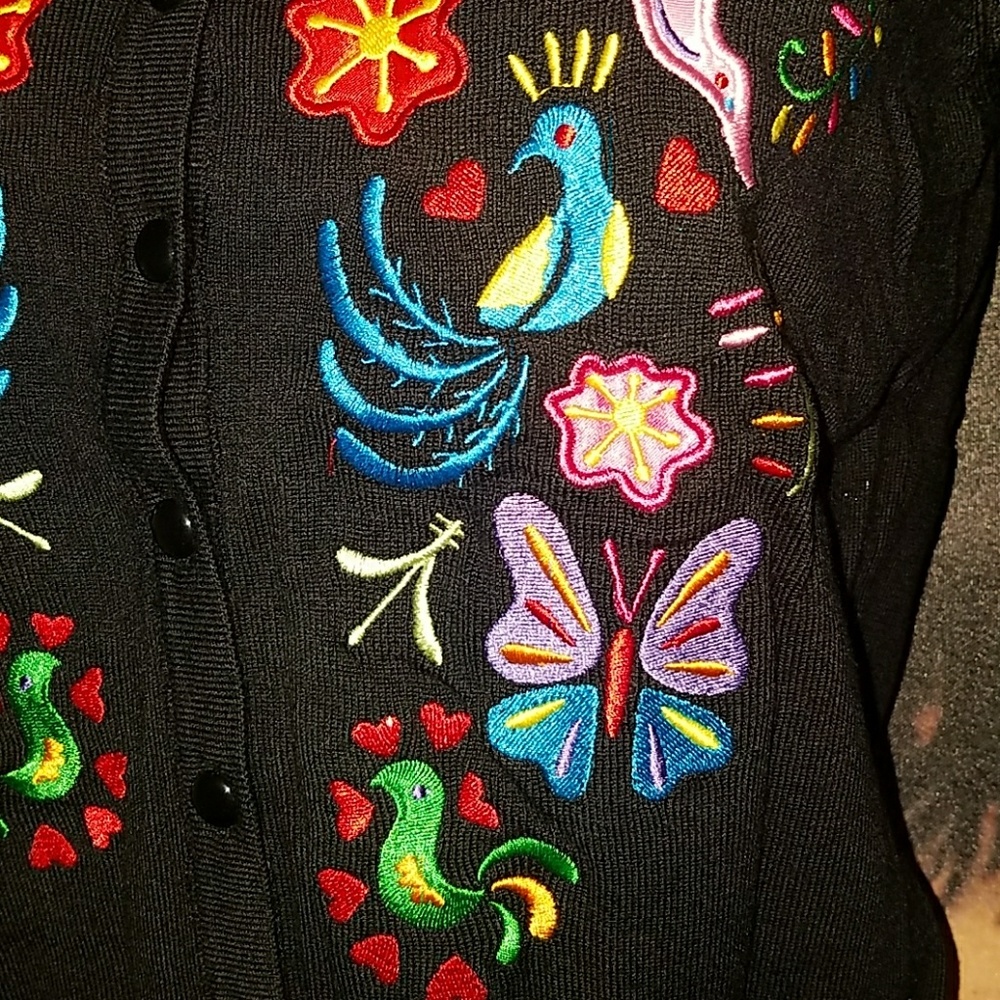 Banjo & Cake Rabbit Peacock Bird Cardigan - Picture 7 of 8